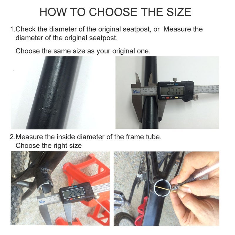 FOMTOR Bicycle Seat Post 27.2 x 350mm FOMTOR Aluminum Adjustable Seatpost for MTB Road Bike BMX - Image 4